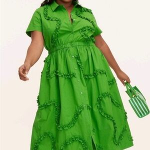 Kate Spade Vibrant Green Midi Dress